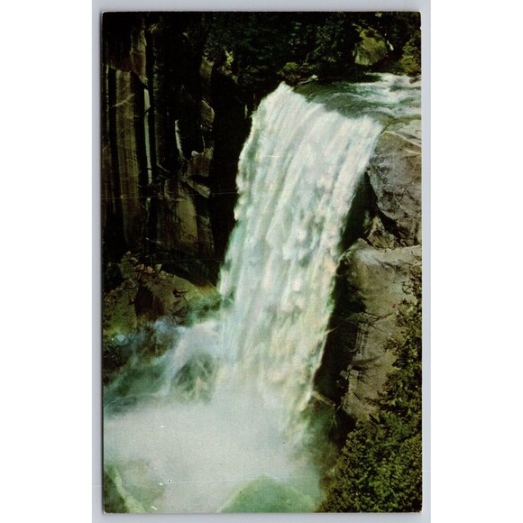Postcard California Yosemite National Park Vernal Falls Mist Trail Merced River - Picture 1 of 3